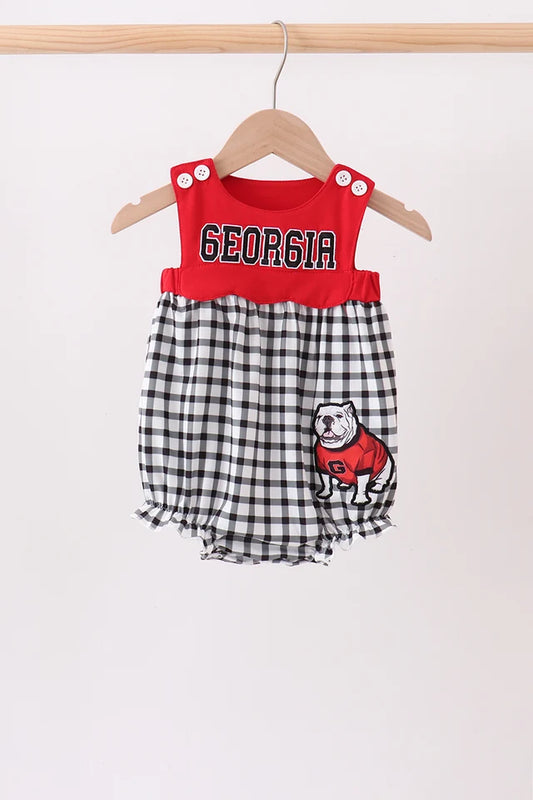 Red Georgia Applique Gingham Bubble