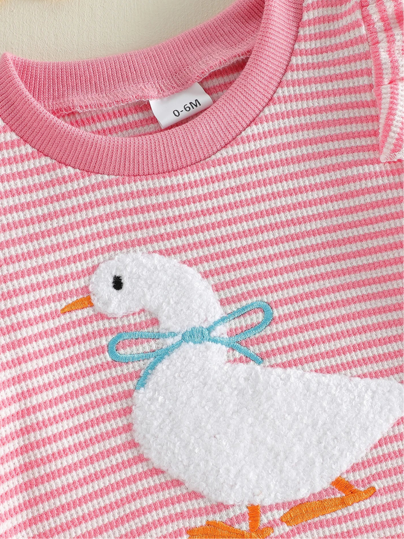 Pink Stripe Goose Short Set