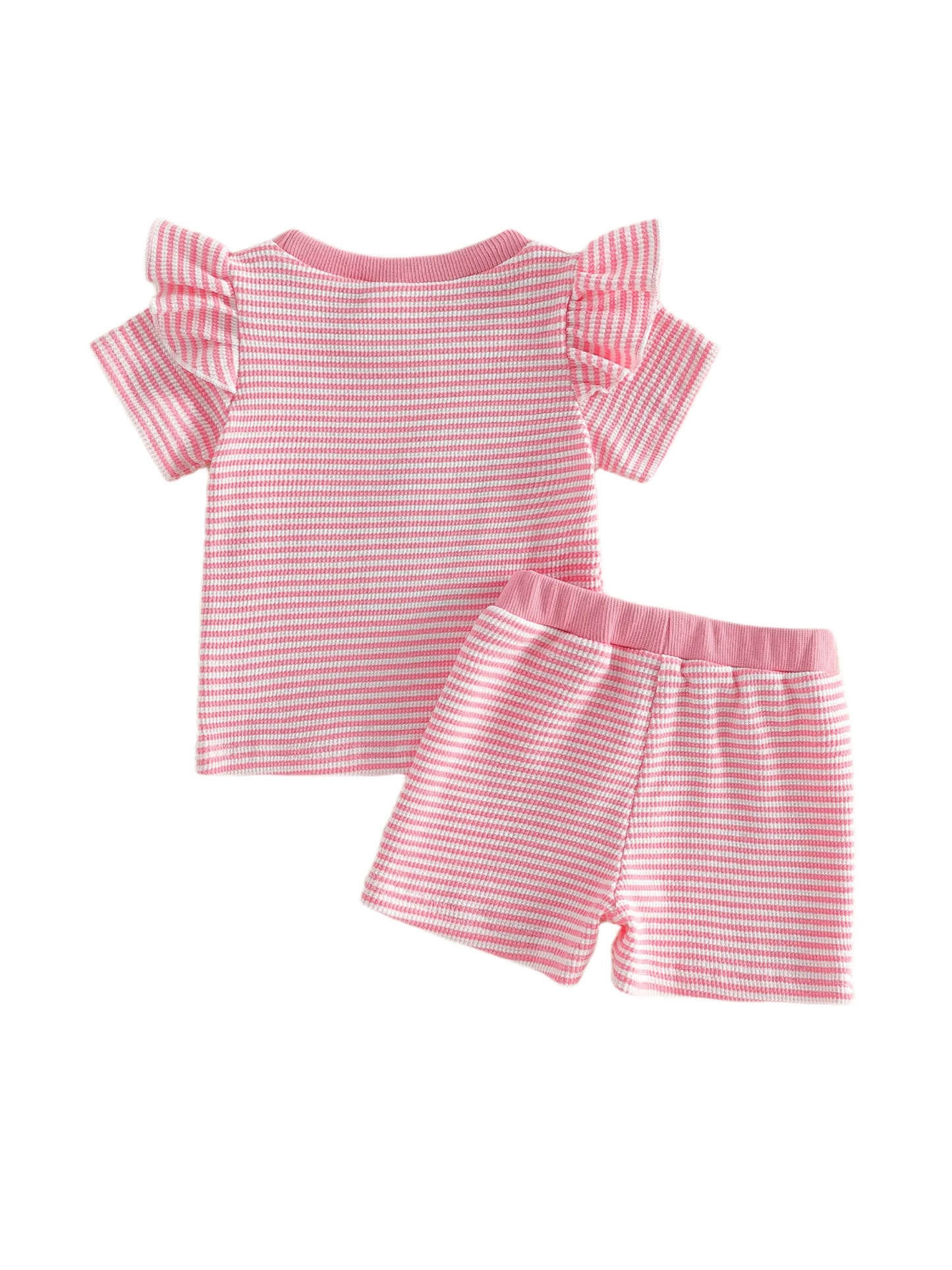 Pink Stripe Goose Short Set