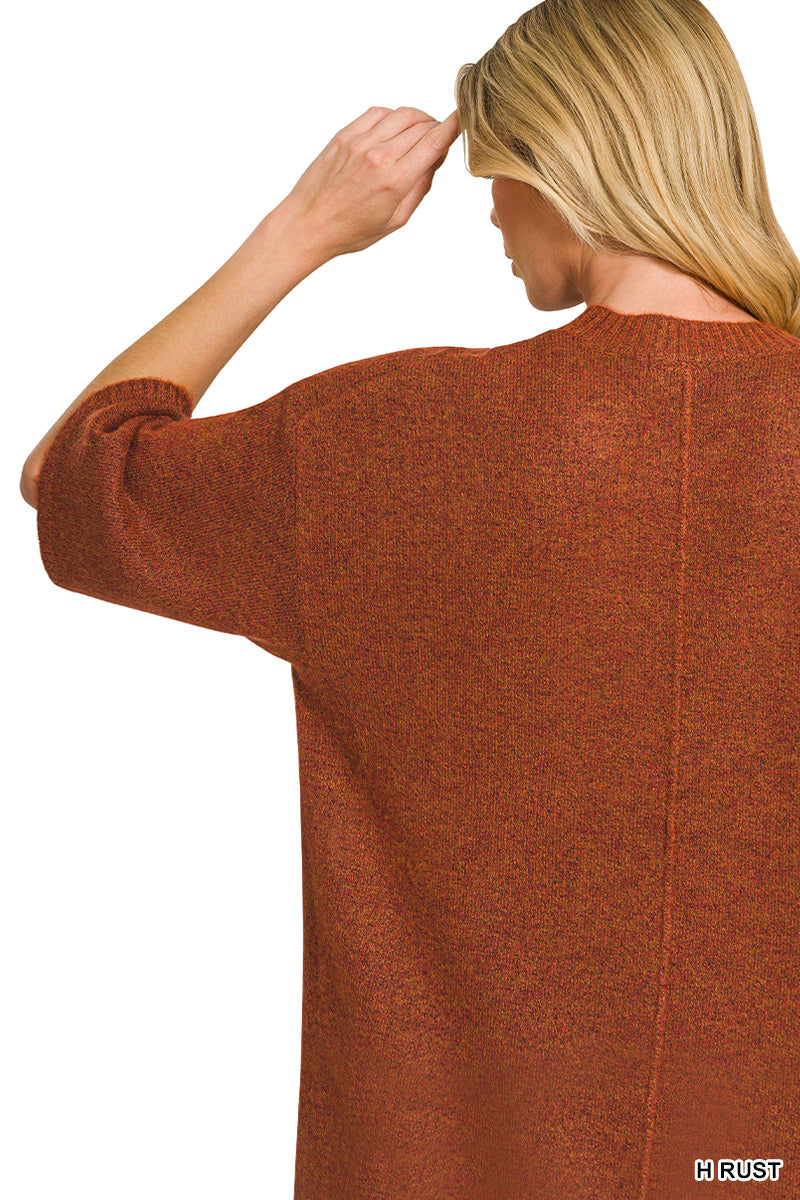 Zenana Short Sleeve Oversized Sweater