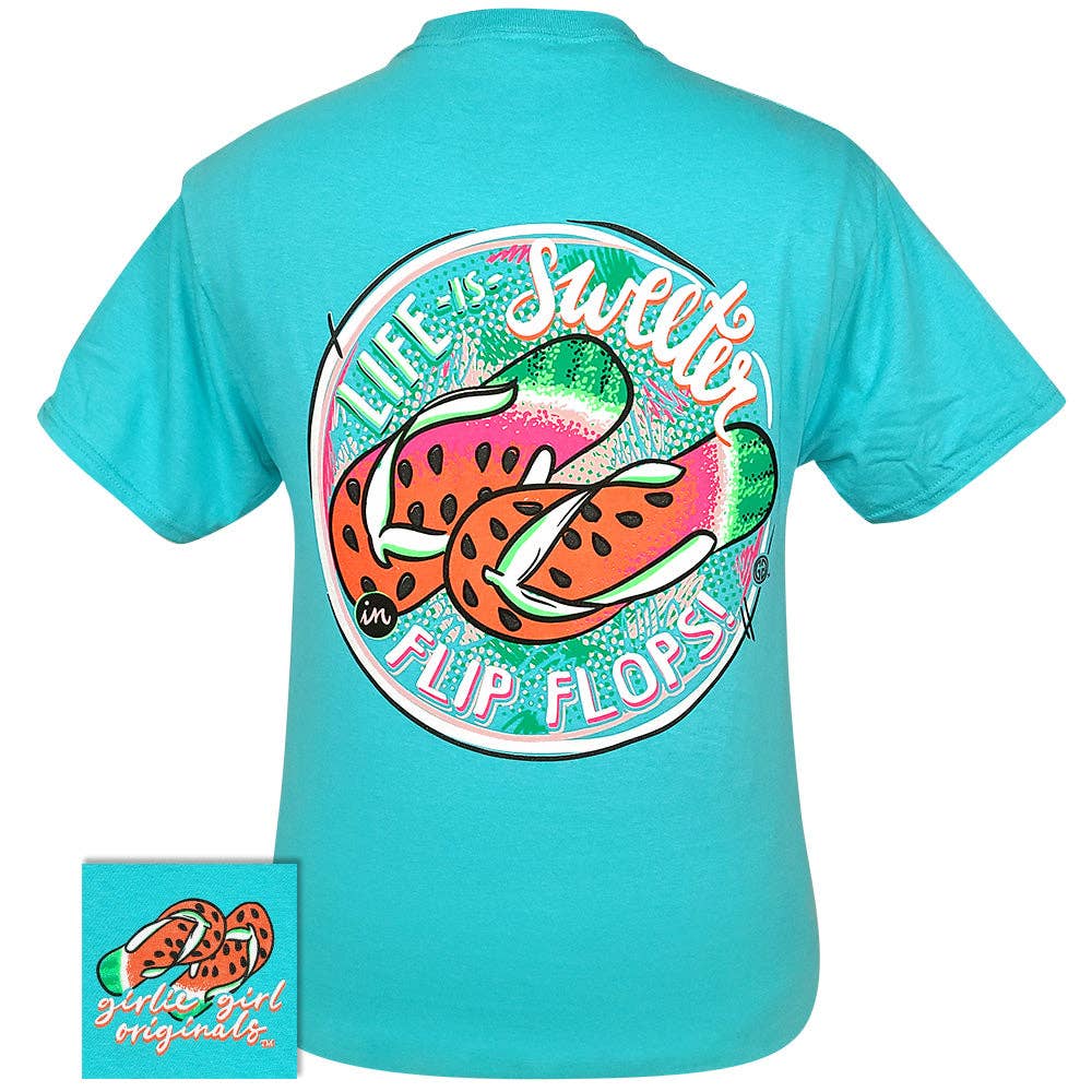 Watermelon Flip Flop Scuba Blue