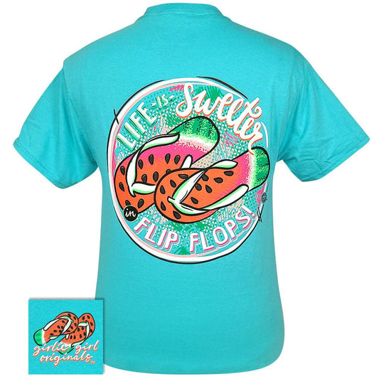 Watermelon Flip Flop Scuba Blue