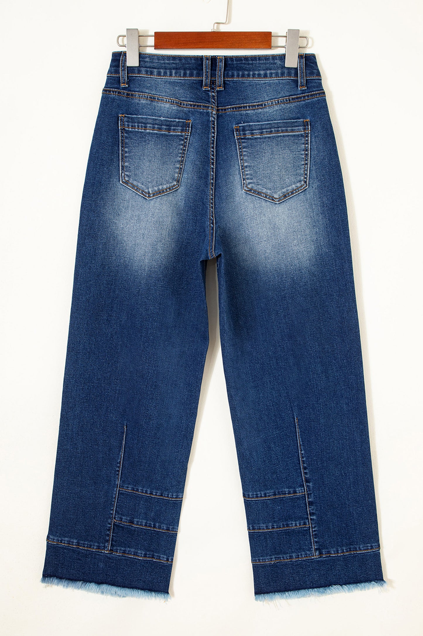 Denim Raw Hem Ankle Length Jeans