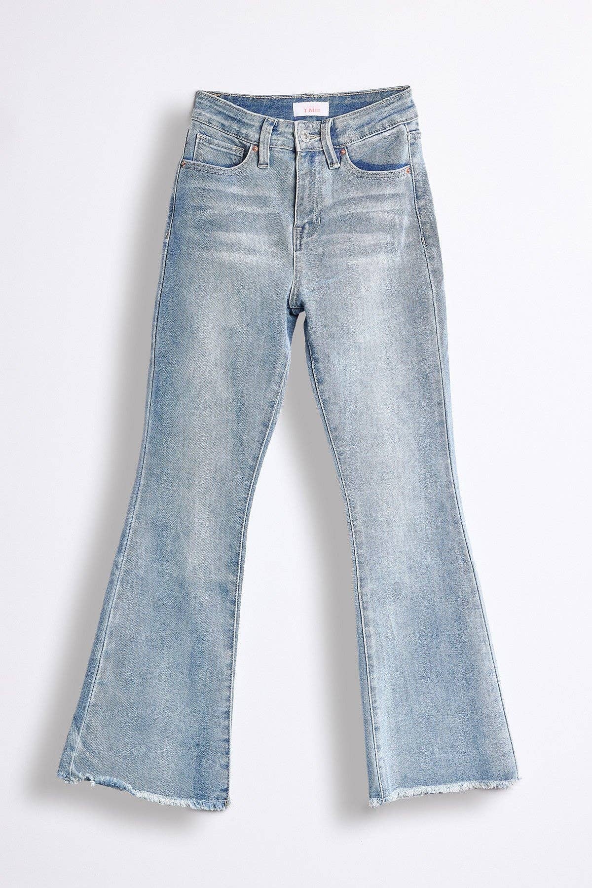 Girls Frey Hem Flare Jeans