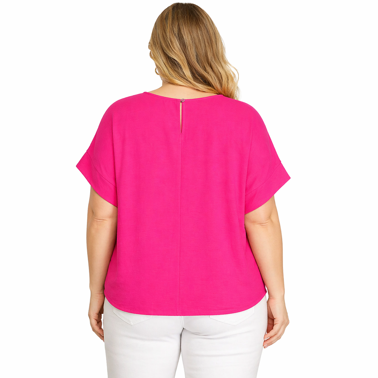 She & Sky Women's Pink Drop Sleeve Top