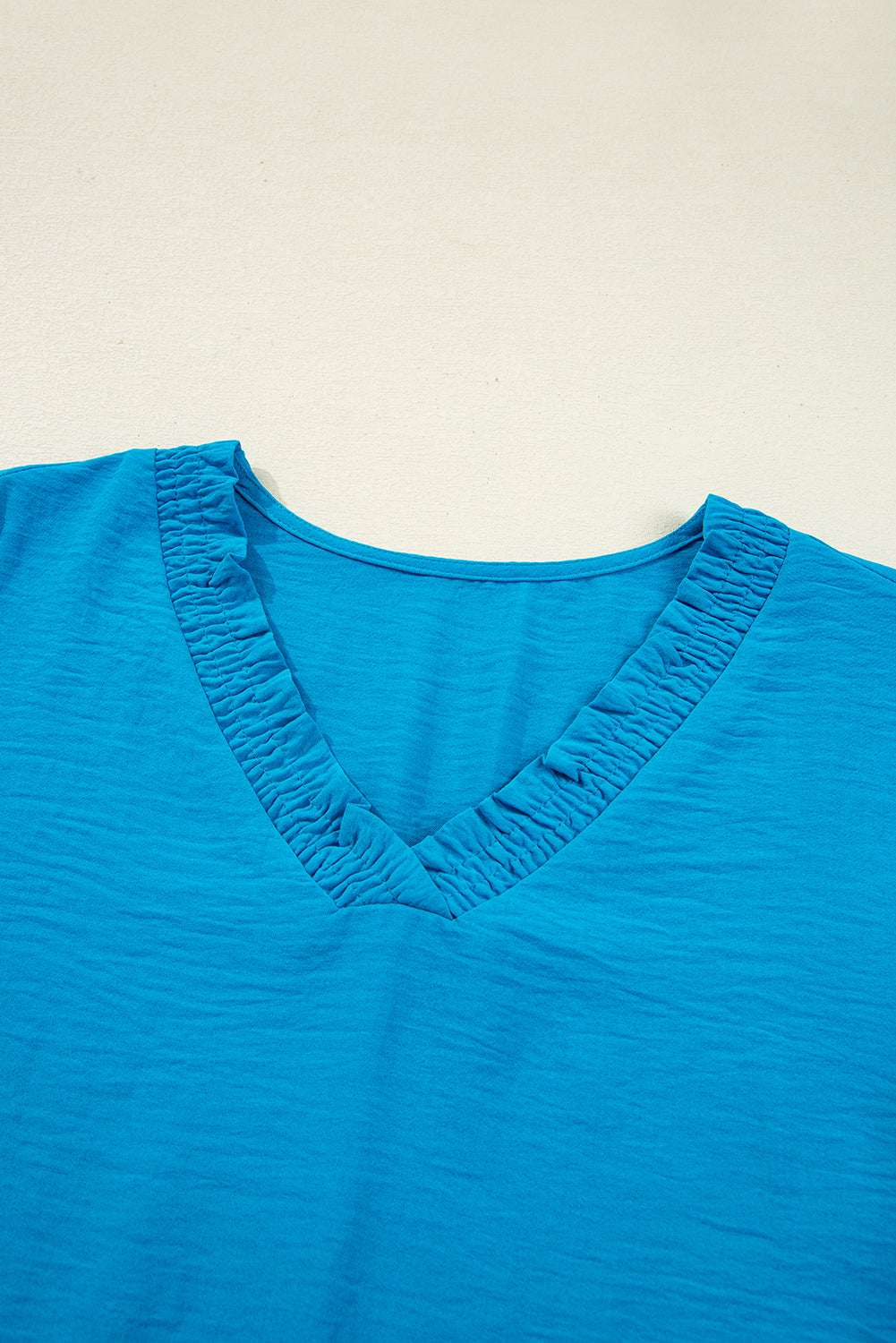 Sky Blue Frilled Blouse