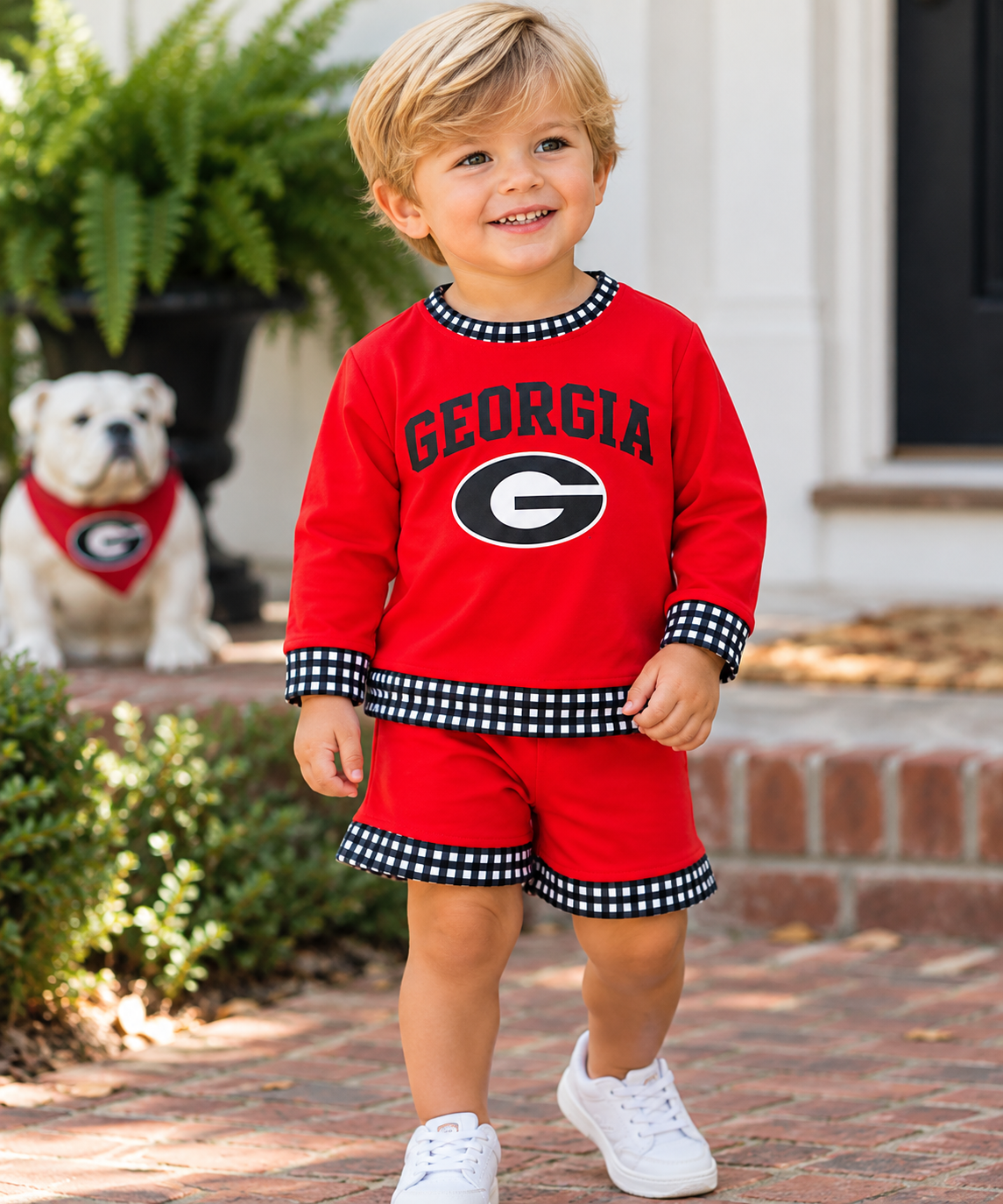 Georgia Gingham Game Day Kids Set