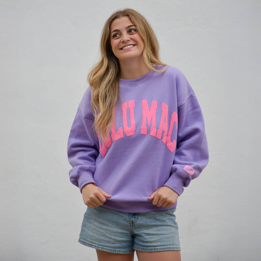 LULU MAC Purple Pink Puff Sweatshirt