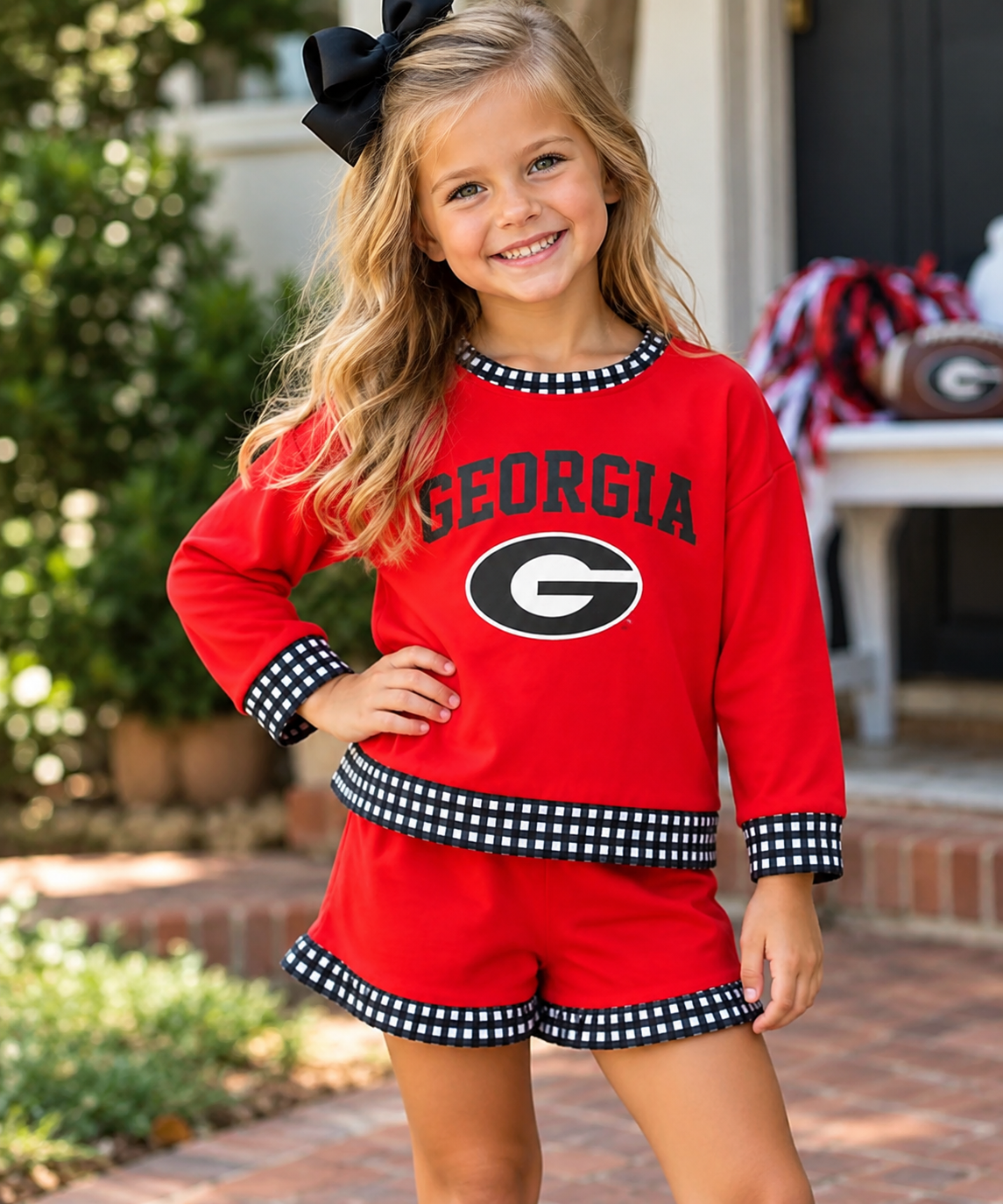 Georgia Gingham Game Day Kids Set