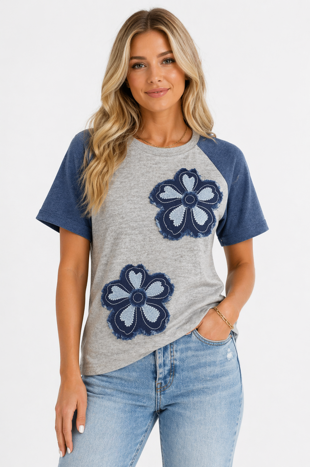 Midnight Bloom Raglan Tee