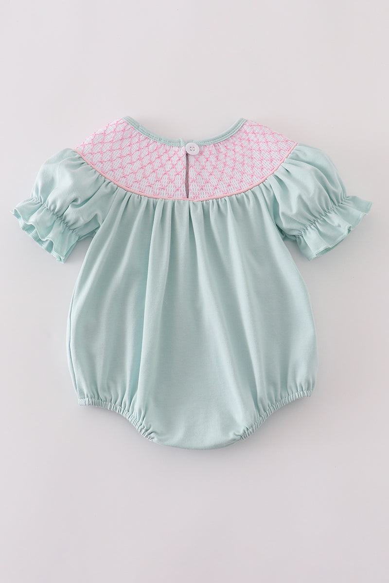Premium Pearl Bow Smocked Bubble